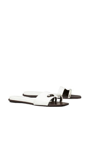 Tory Burch Pierced Slide in White