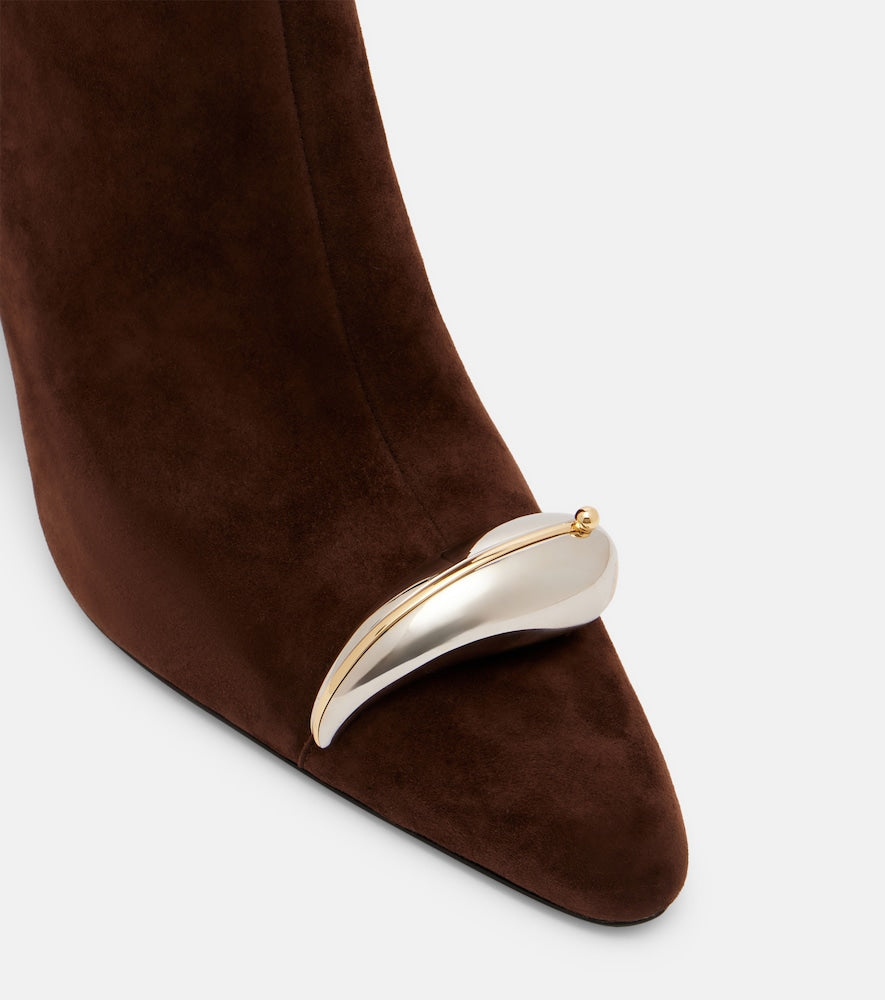 Tory Burch Pierced XL 65 suede ankle boots