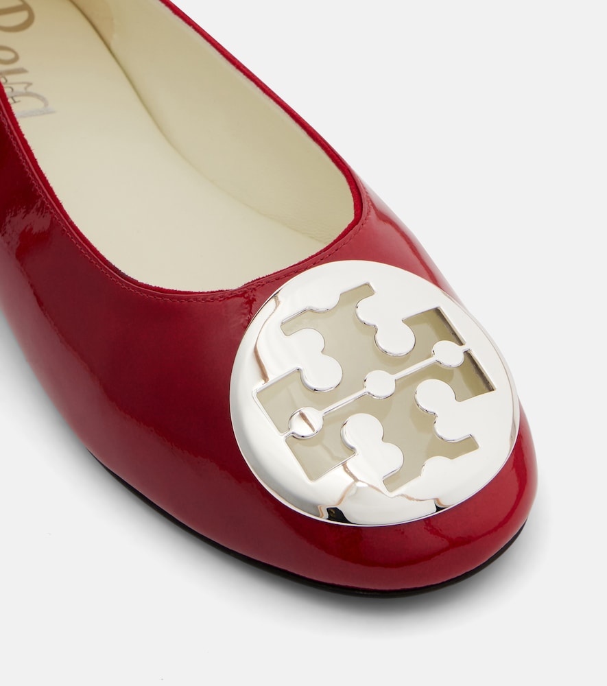 Tory Burch Reva embellished patent leather ballet flats