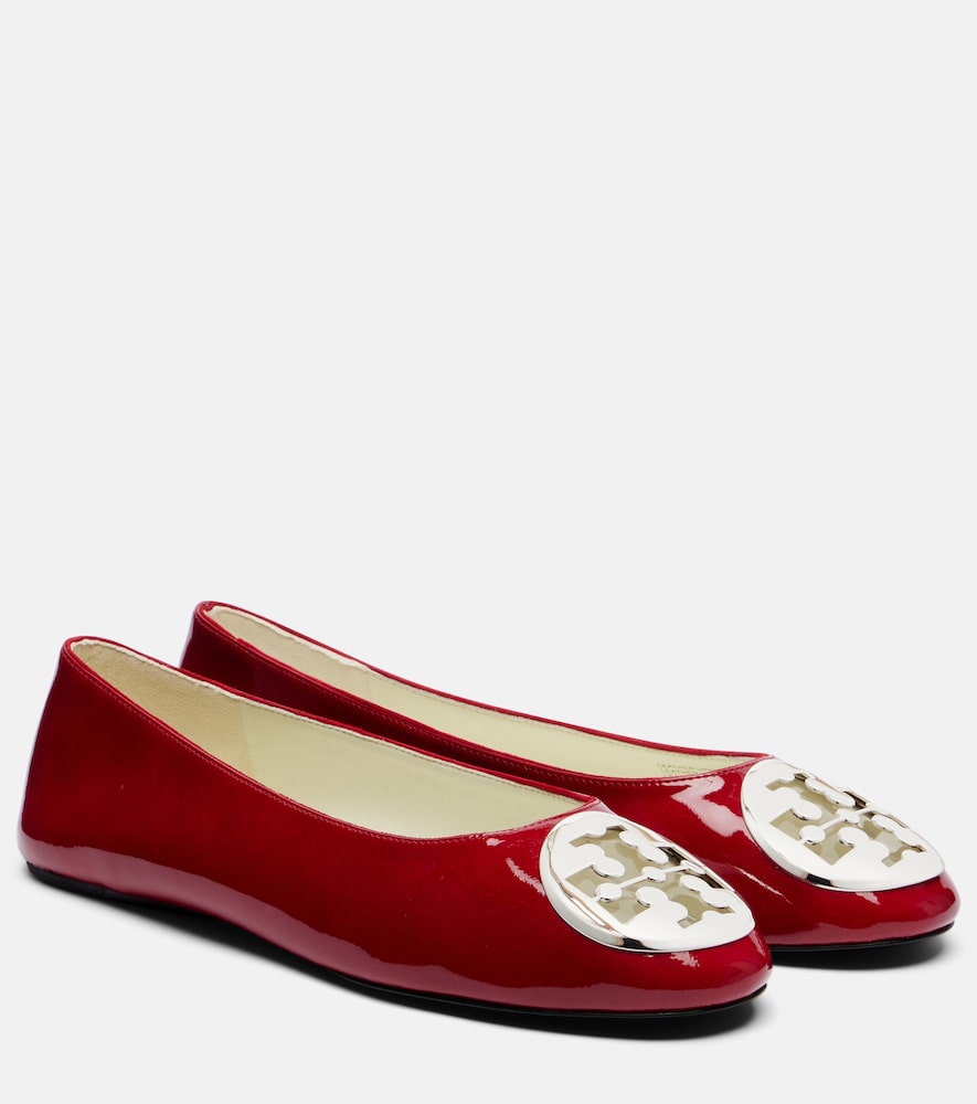 Tory Burch Reva embellished patent leather ballet flats