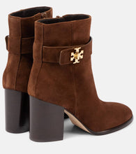 Tory Burch T Lock suede ankle boots
