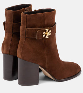 Tory Burch T Lock suede ankle boots