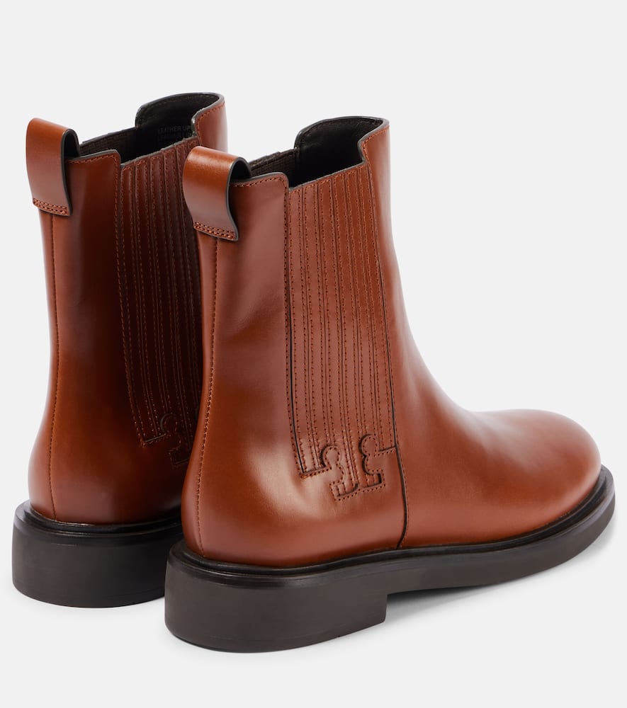 Tory Burch T Monogram leather Chelsea boots