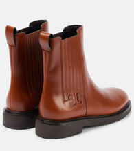 Tory Burch T Monogram leather Chelsea boots