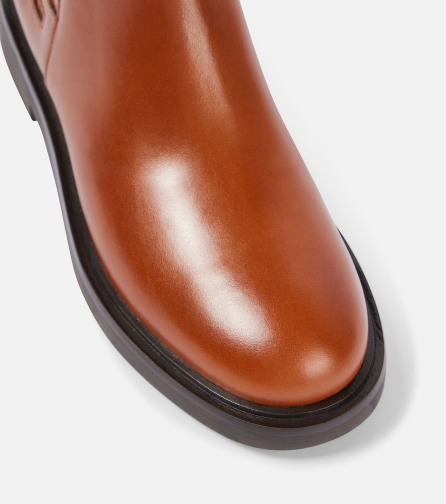 Tory Burch T Monogram leather Chelsea boots