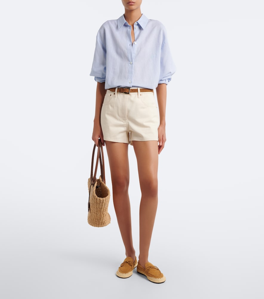 Tory Burch The Raffia Boaty suede espadrilles