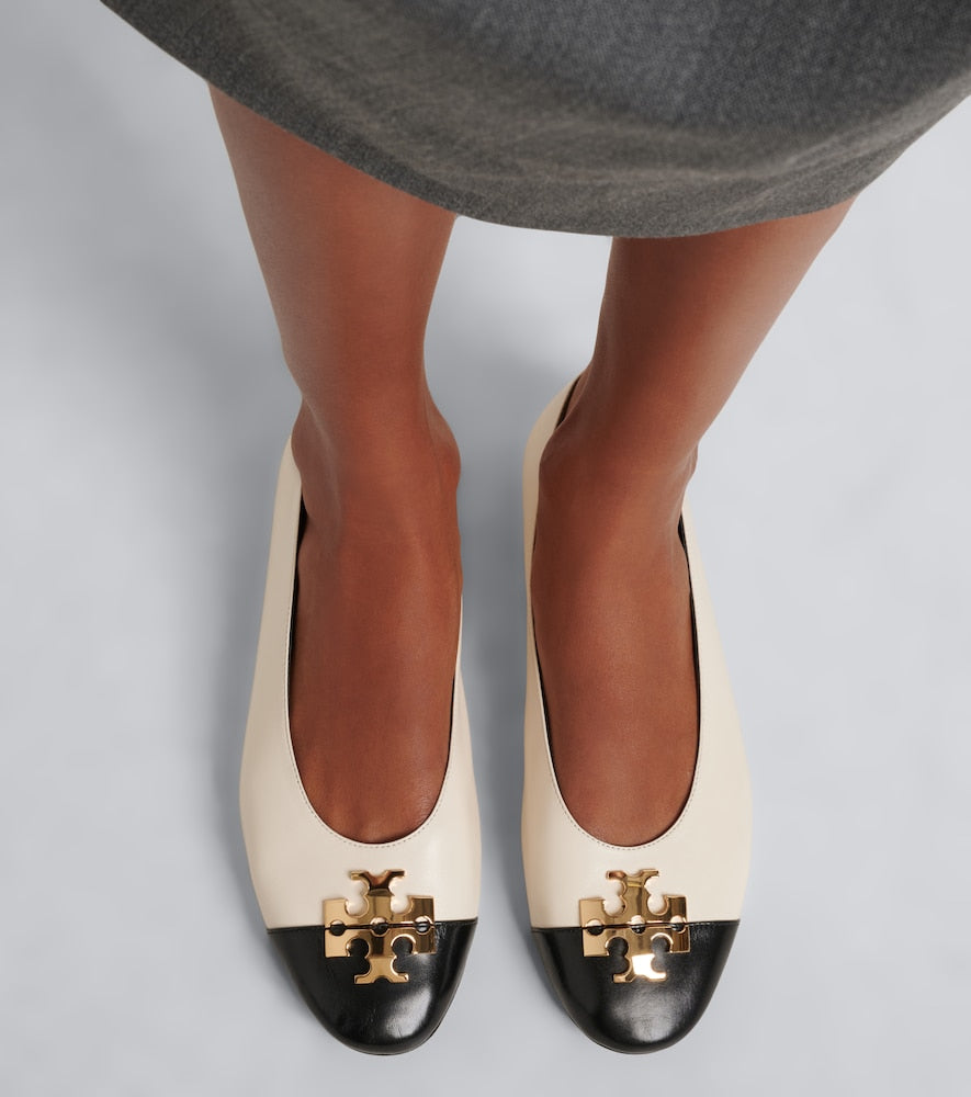 Tory Burch Charlie leather ballet flats (Beige) - Ballerina Flats