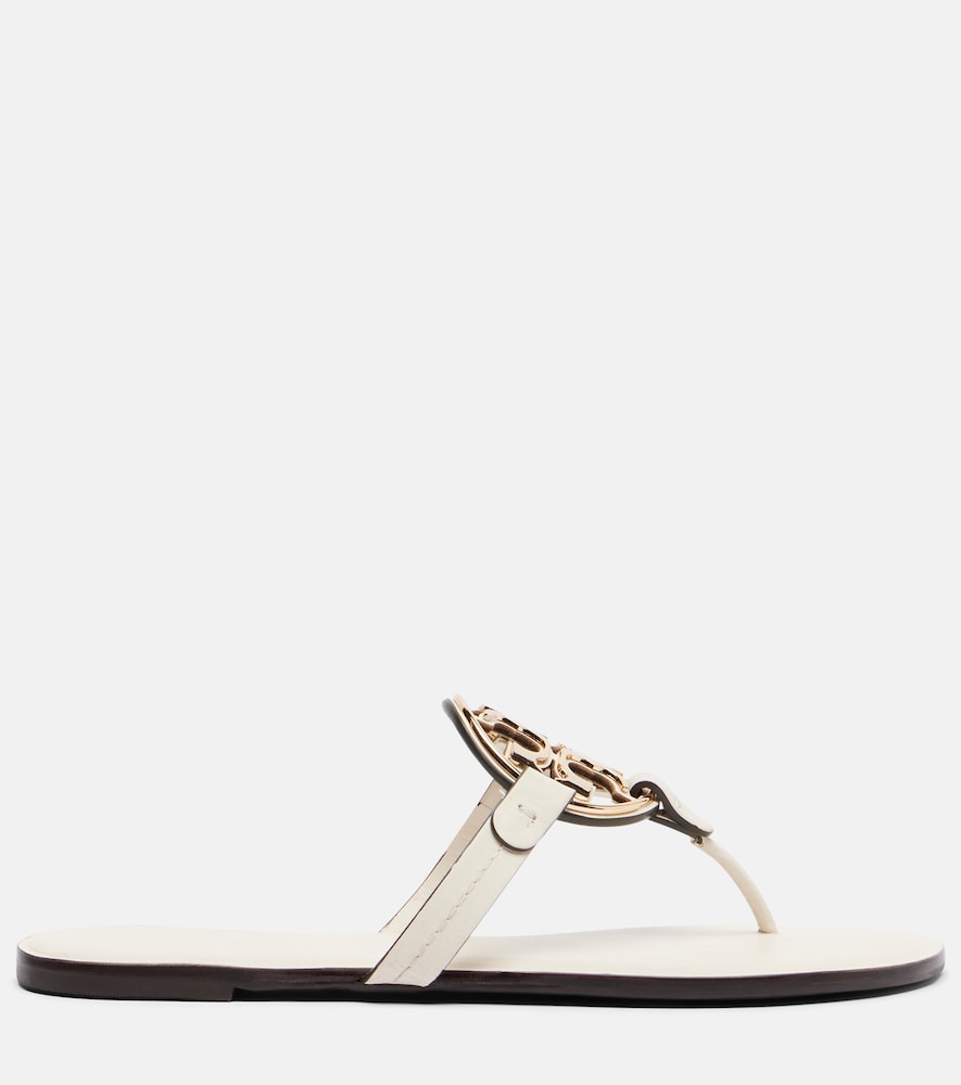 White Tory Burch Miller leather thong sandals - Flat Sandals