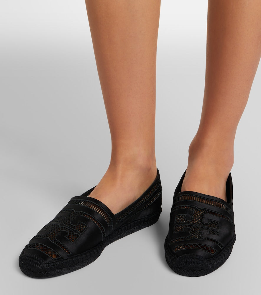 Black Tory Burch Open Weave espdarilles - Flat Espadrilles