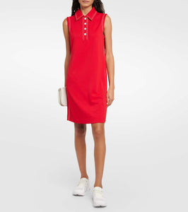 Tory Sport Contrast Stitch Polo minidress