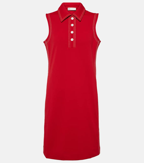 Tory Sport Contrast Stitch Polo minidress