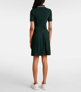 Tory Sport Pleated zip-up tennis dress