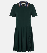 Tory Sport Pleated zip-up tennis dress