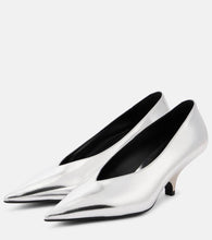 Toteme 55 mirrored leather pumps