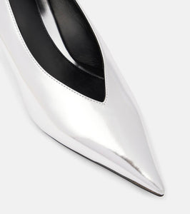 Toteme 55 mirrored leather pumps