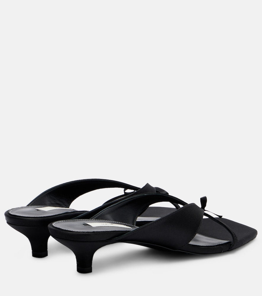 Toteme Bow-detail satin mules