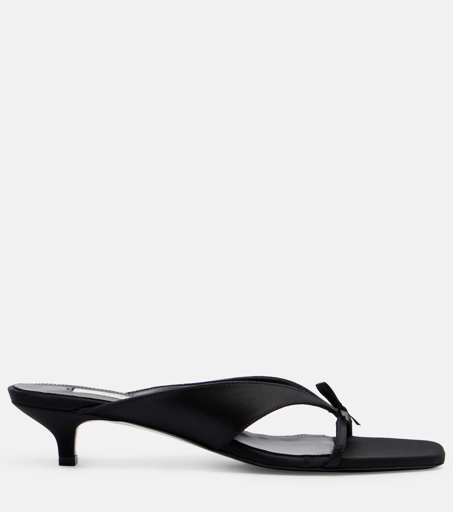 Toteme Bow-detail satin mules