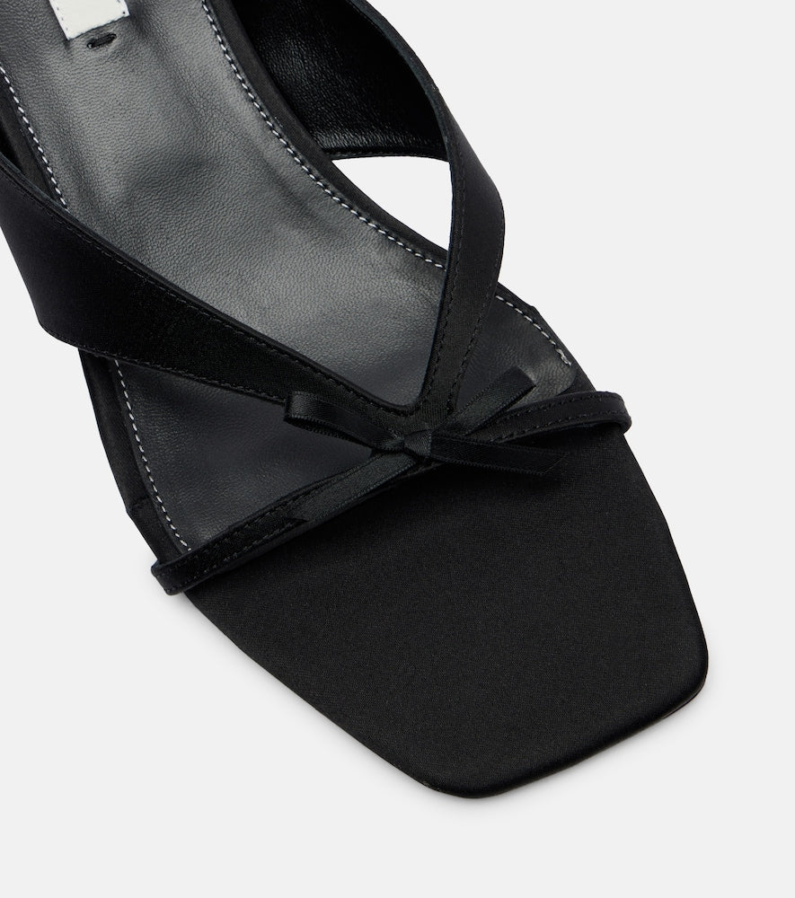 Toteme Bow-detail satin mules