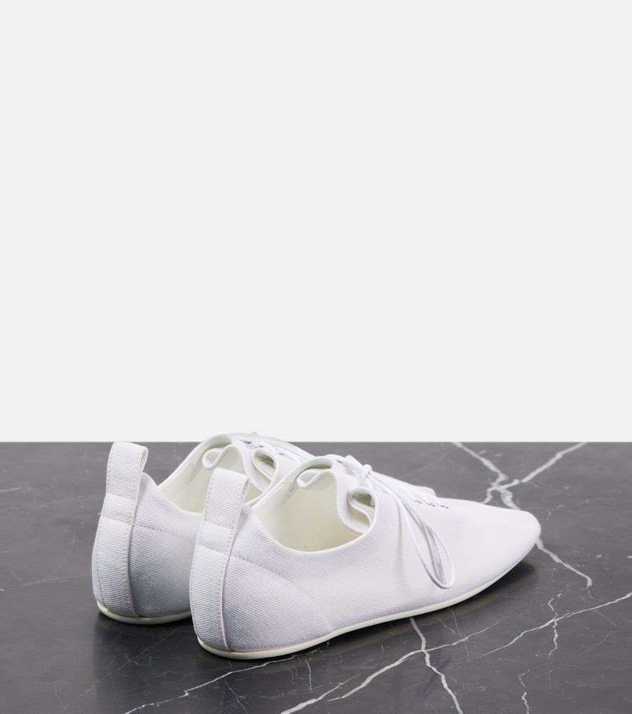 Toteme Canvas lace-up flats