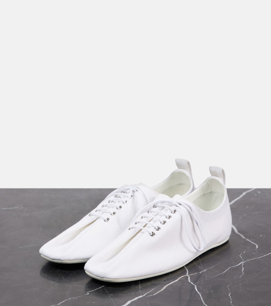 Toteme Canvas lace-up flats