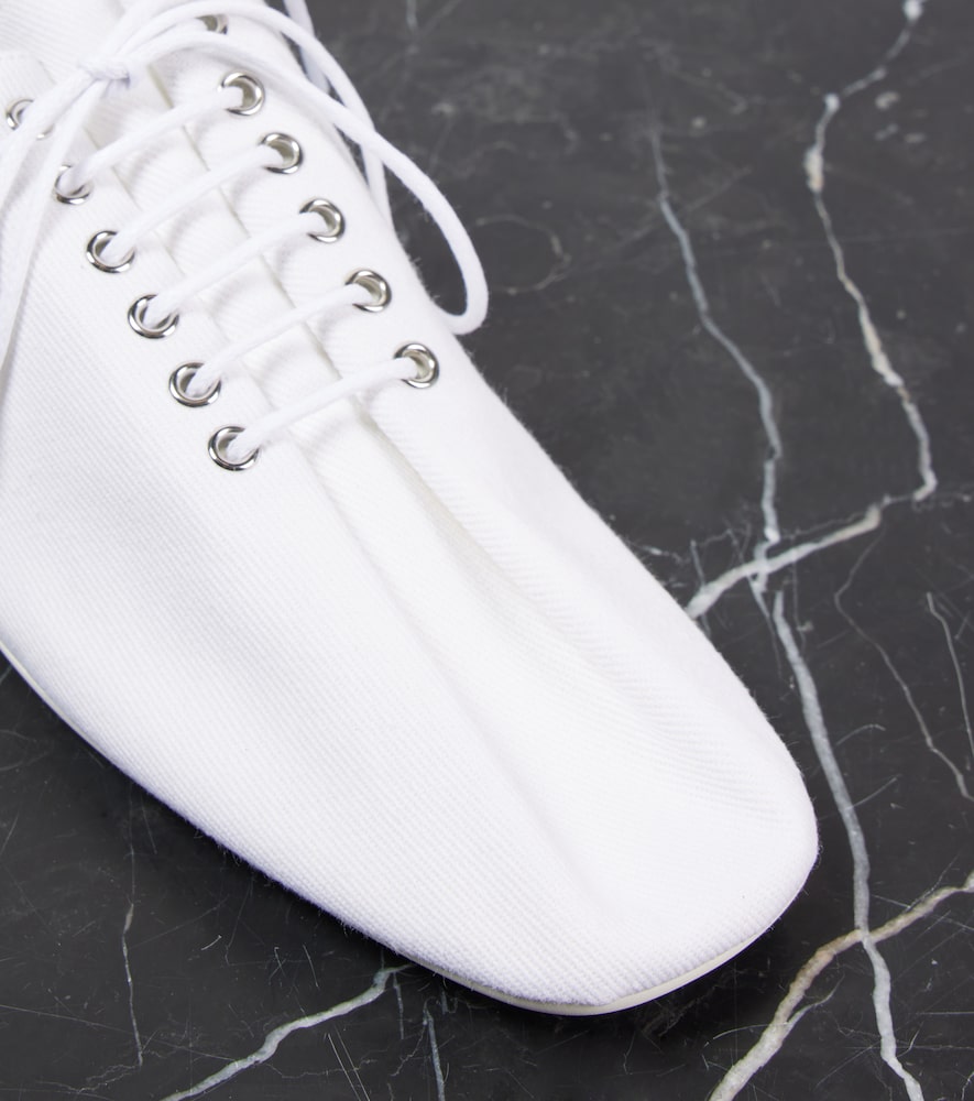 Toteme Canvas lace-up flats