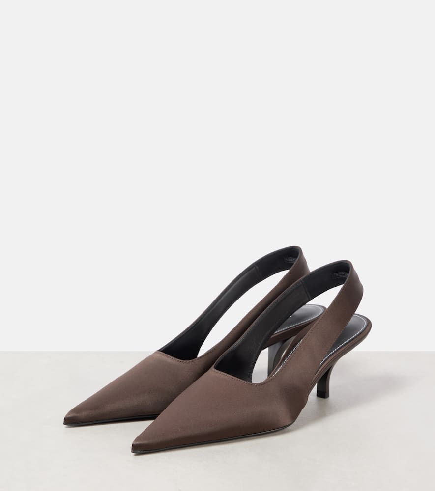 Toteme Classic 55 satin slingback pumps
