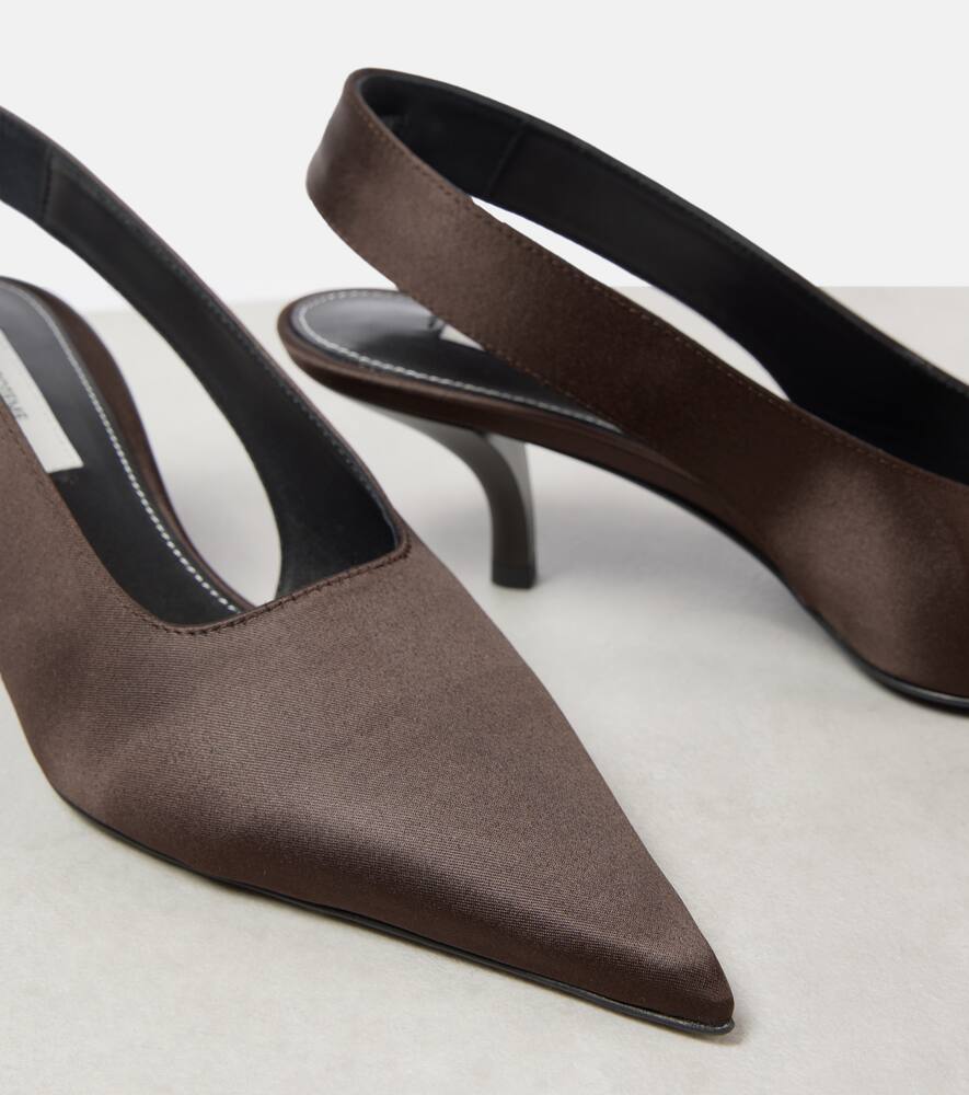 Toteme Classic 55 satin slingback pumps