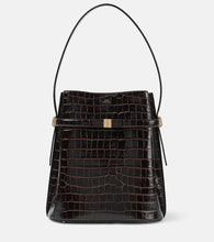 Toteme Croc-effect leather bucket bag. Shop Toteme Bucket Bags for women now.