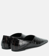 Toteme Croc-effect leather flats