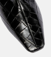 Toteme Croc-effect leather knee-high boots