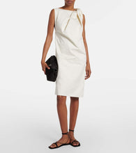 Toteme Draped cotton and linen minidress