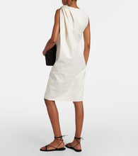 Toteme Draped cotton and linen minidress