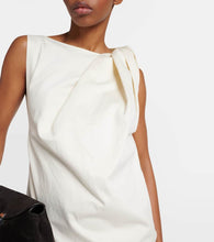 Toteme Draped cotton and linen minidress