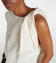 Toteme Draped cotton and linen minidress