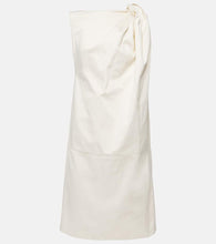 Toteme Draped cotton and linen minidress