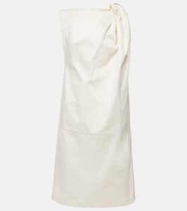 Toteme Draped cotton and linen minidress