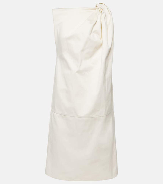 Toteme Draped cotton and linen minidress