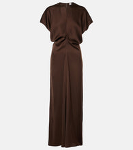 Toteme Draped satin maxi dress. 图腾垂褶缎面长裙