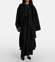 Toteme Embroidered wool-blend scarf coat