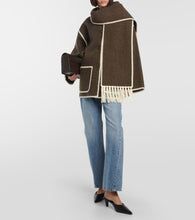 Toteme Embroidered wool-blend scarf jacket