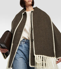 Toteme Embroidered wool-blend scarf jacket