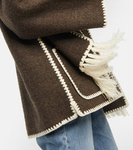 Toteme Embroidered wool-blend scarf jacket