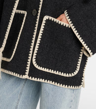 Toteme Embroidered wool-blend scarf jacket