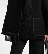 Toteme Embroidered wool-blend scarf jacket
