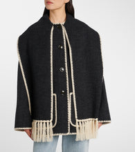 Toteme Embroidered wool-blend scarf jacket