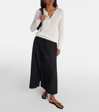 Toteme High-rise cotton maxi skirt