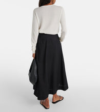 Toteme High-rise cotton maxi skirt