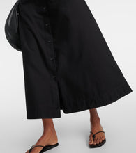 Toteme High-rise cotton maxi skirt