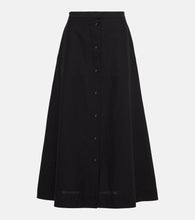 Toteme High-rise cotton maxi skirt - 图腾高腰棉质长裙