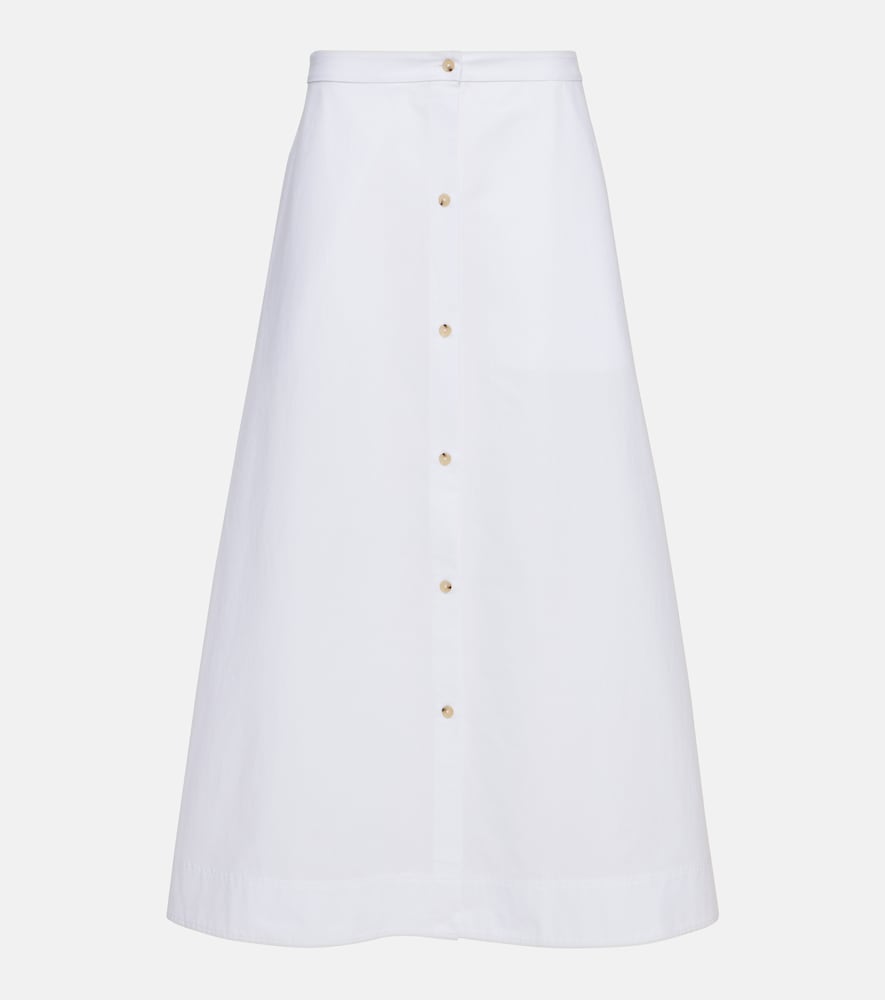 Toteme High-rise cotton maxi skirt - 图腾高腰棉质长裙